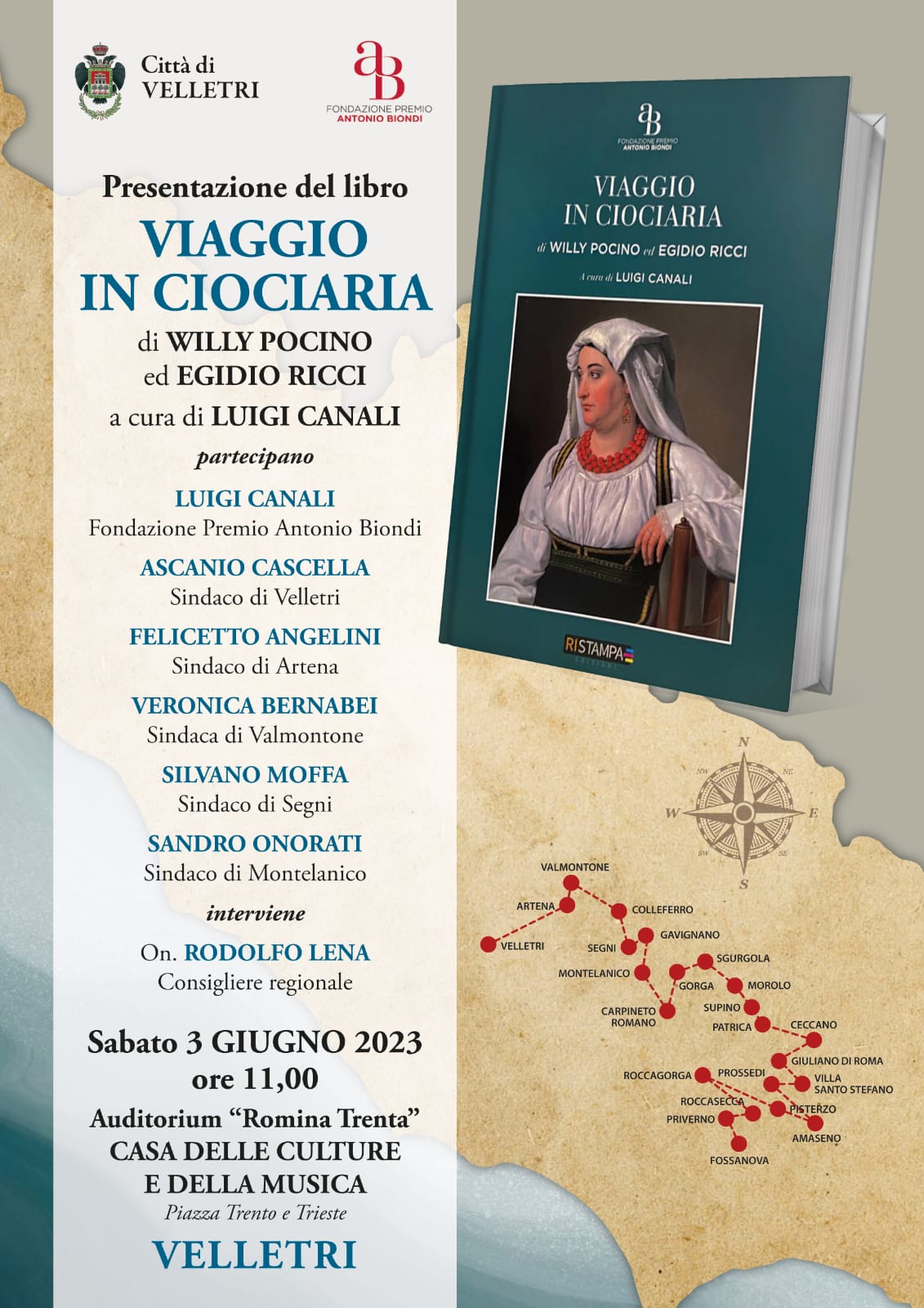 Presentazione del volume “Viaggio in Ciociaria” di Willy Pocino ed Egidio Ricci
