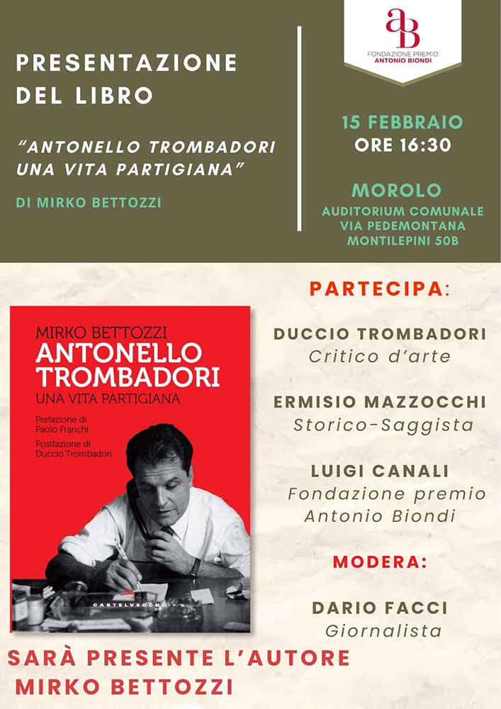 Presentazione libro Antonello Trombatori Una Vita Partigiana